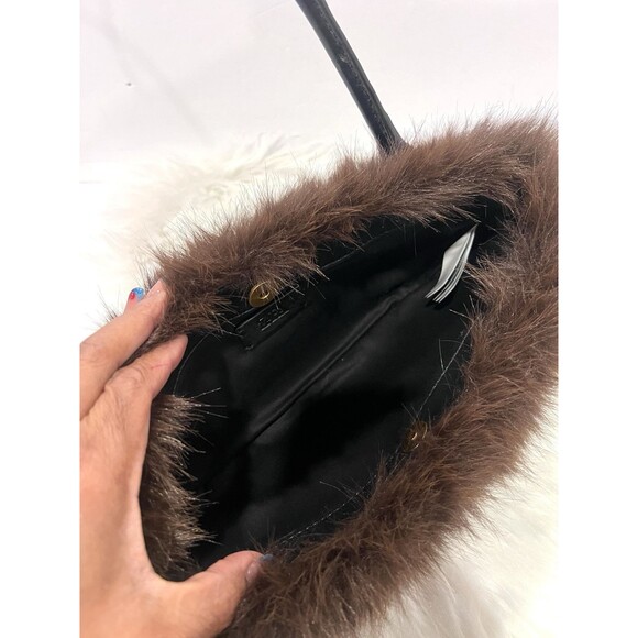 ZARA FAUX FUR SHOULDER BAG LIMITED EDITION WOMAN HANDBAG- BROWN 6233/510 - Picture 12 of 16